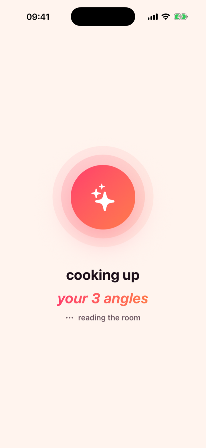 Cooking up replies screen